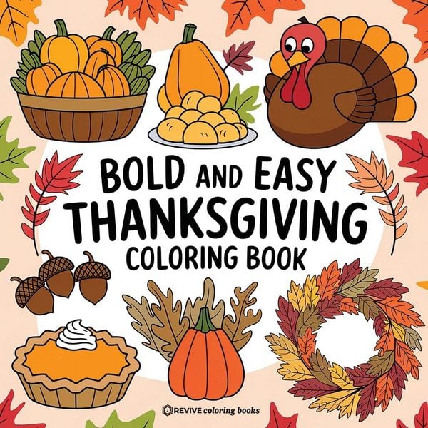 Produktbild: Bold & Easy Thanksgiving Coloring Book