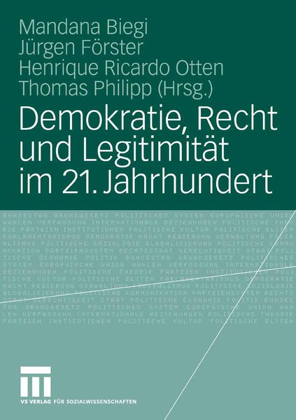 Produktbild: Demokratie, Recht und Legitimit&auml;t im 21. Jahrhundert