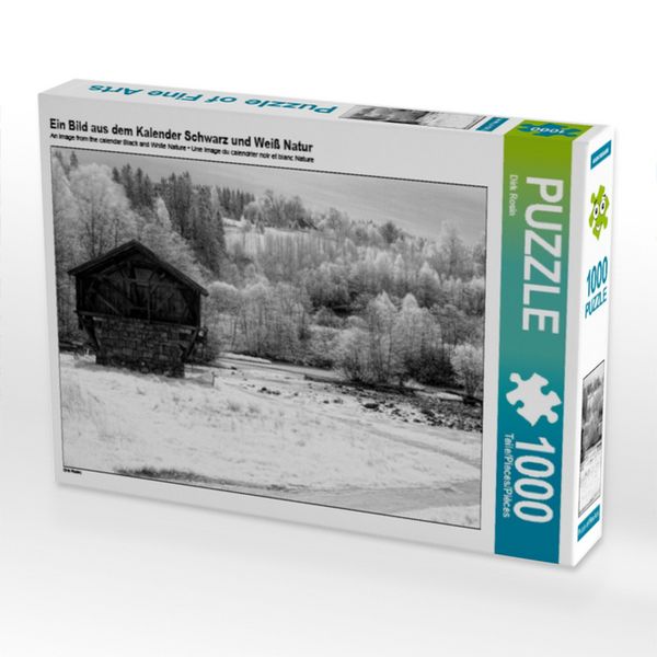 CALVENDO Puzzle Ein Bild aus dem Kalender Schwarz und Weiß Natur | 1000 Teile Lege-Größe 64x48cm Foto-Puzzle für glückliche Stunden