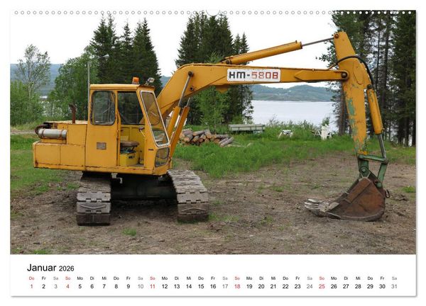 Produktbild: Baumaschinen mit Patina (hochwertiger Premium Wandkalender 2026 DIN A2 quer), Kunstdruck in Hochglanz