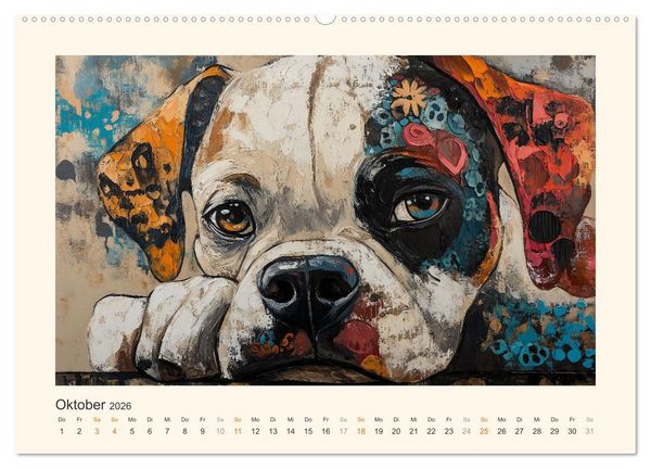 Produktbild: Bunte Boxer (Wandkalender 2026 DIN A2 quer), CALVENDO Monatskalender