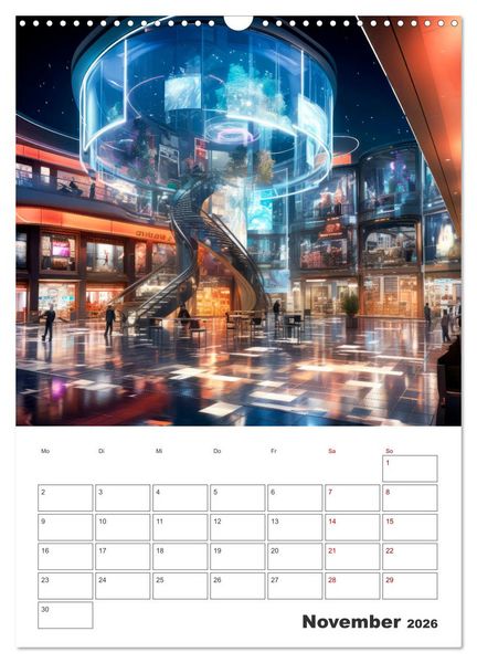 Produktbild: METAVERSE Cooler Terminplaner (Wandkalender 2026 DIN A3 hoch), CALVENDO Monatskalender