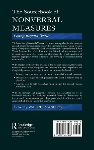Produktbild: The Sourcebook of Nonverbal Measures