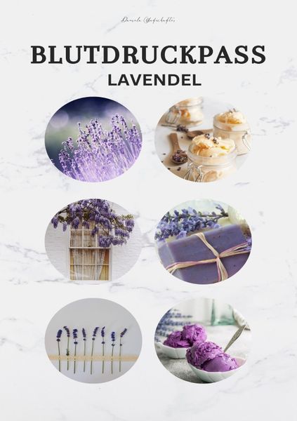 Produktbild: Blutdruckpass - Blutdruck Tagebuch f&uuml;r die t&auml;glichen Messungen "LAVENDEL"