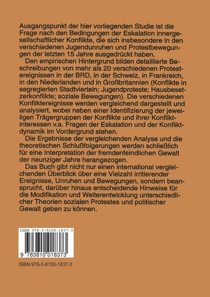 Produktbild: Jugendunruhen und Protestbewegungen