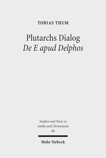 Produktbild: Plutarchs Dialog De E apud Delphos
