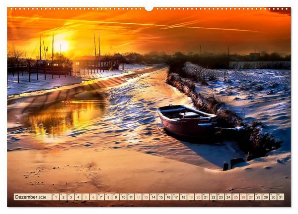 Produktbild: Friesland - Watt und Nordsee (hochwertiger Premium Wandkalender 2026 DIN A2 quer), Kunstdruck in Hochglanz