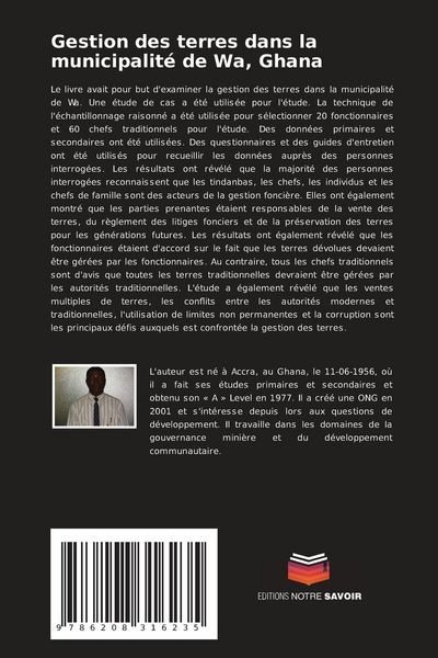 Produktbild: Gestion des terres dans la municipalit&eacute; de Wa, Ghana