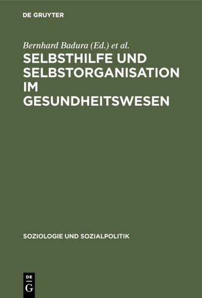 Produktbild: Selbsthilfe und Selbstorganisation im Gesundheitswesen