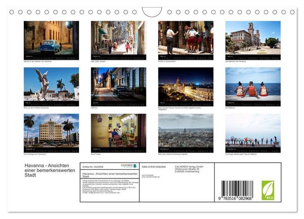 Produktbild: Havanna - Ansichten einer bemerkenswerten Stadt (Wandkalender 2026 DIN A4 quer), CALVENDO Monatskalender