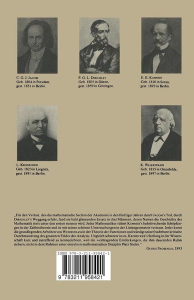Produktbild: Nachrufe auf Berliner Mathematiker des 19. Jahrhunderts