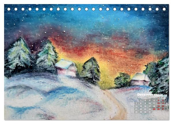 Produktbild: Landschaften in Acryl & Aquarell (Tischkalender 2026 DIN A5 quer), CALVENDO Monatskalender