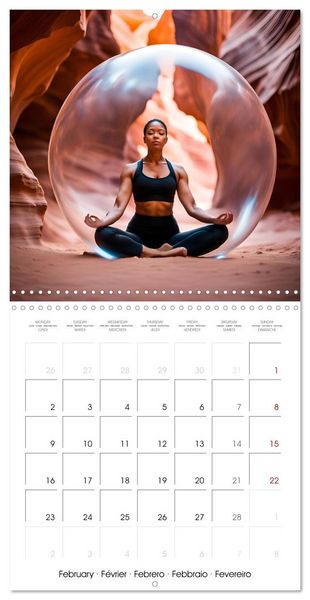 Produktbild: Soap bubble yoga dreams - AI Yoga journeys (Wall Calendar 2026 12 &times; 12 Inch) CALVENDO 12 Month Wall Calendar