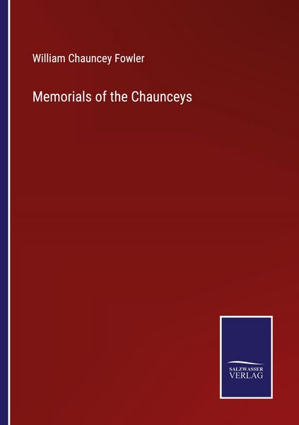 Produktbild: Memorials of the Chaunceys