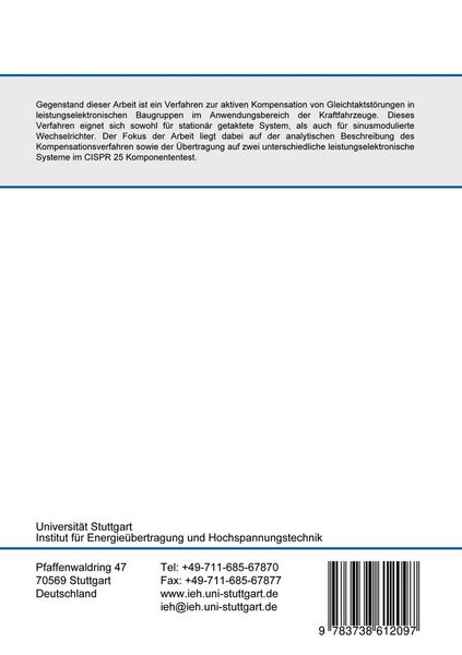 Produktbild: Pr&auml;diktive Pulskompensation zur aktiven Gleichtaktentst&ouml;rung von leistungselektronischen Wandlern im CISPR 25 Komponententest