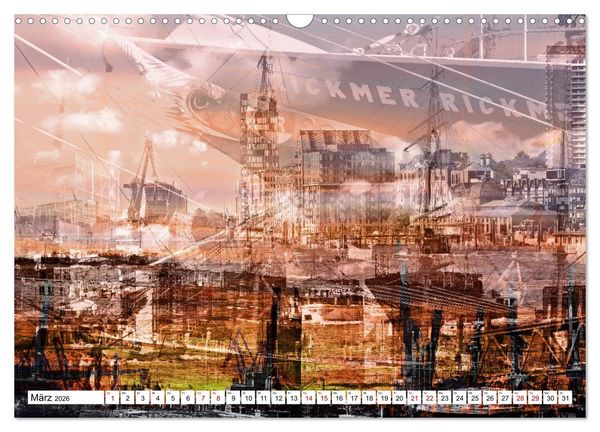 Produktbild: Hamburger GoldArt (Wandkalender 2026 DIN A3 quer), CALVENDO Monatskalender