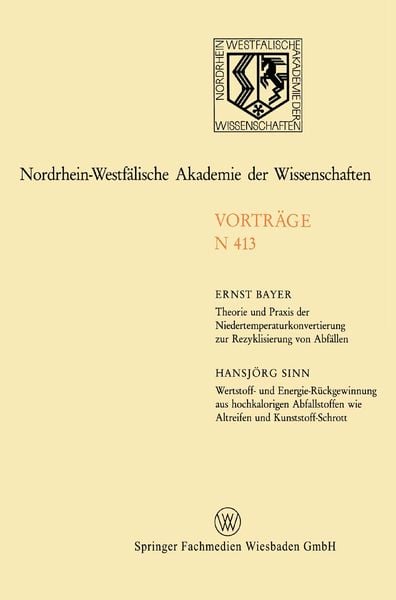 Produktbild: Theorie und Praxis der Niedertemperaturkonvertierung zur Rezyklisierung von Abf&auml;llen. Wertstoff- und Energie-R&uuml;ckgewinnung aus hochkalorigen Abfallsto