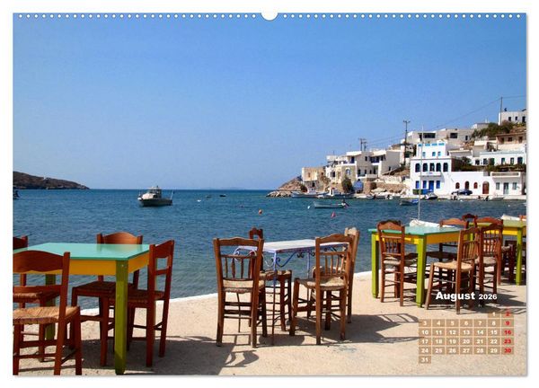 Produktbild: Liebenswertes Griechenland Amorgos und Mykonos (Wandkalender 2026 DIN A2 quer), CALVENDO Monatskalender