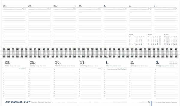Produktbild: Wochenquerplaner, blau 2027