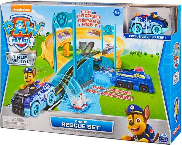 Spin Master – Paw Patrol – True Metal Chases Police Rescue Rennstrecken-Set mit Metall-Fahrzeug von von Spin Master – Paw Patrol – True Metal Chases Police Rescue Rennstrecken-Set mit Metall-Fahrzeug von von