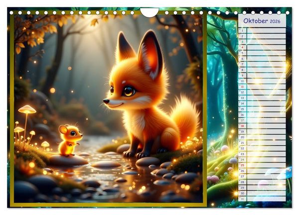 Produktbild: Der magische Freundschaftswald (Wandkalender 2026 DIN A4 quer), CALVENDO Monatskalender
