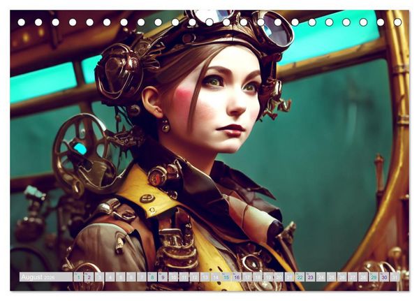 Produktbild: Starke Frauen - Steampunk Lebenswelten (Tischkalender 2026 DIN A5 quer), CALVENDO Monatskalender