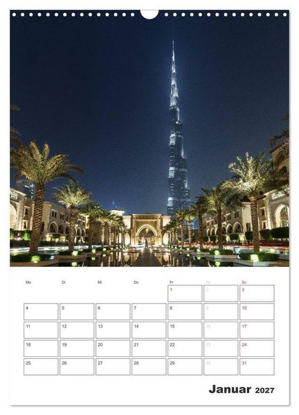 Produktbild: Vertical Dubai 2027 (Wandkalender 2027 DIN A3 hoch), CALVENDO Monatskalender