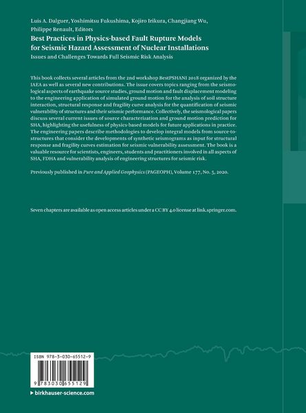 Produktbild: Best Practices in Physics-based Fault Rupture Models for Seismic Hazard Assessment of Nuclear Installations