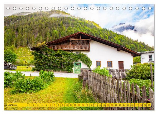 Produktbild: Historische Bauernh&auml;user im Tiroler Leutaschtal (Tischkalender 2026 DIN A5 quer), CALVENDO Monatskalender