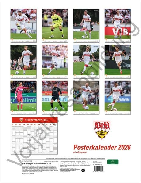 Produktbild: VfB Stuttgart Posterkalender 2027
