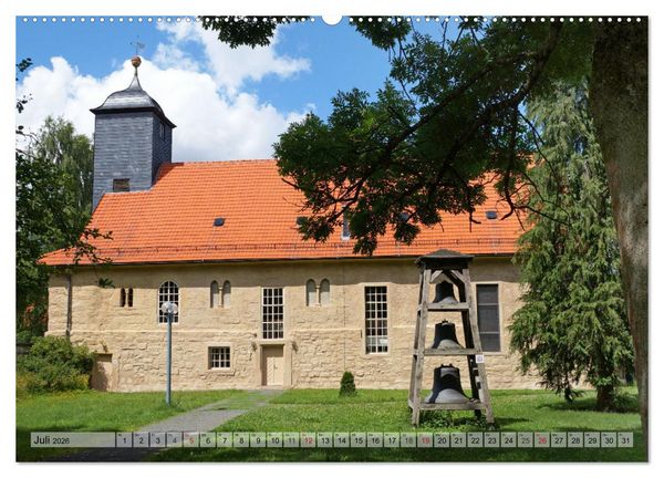 Produktbild: Wunderbares Th&uuml;ringen - besondere Dorfkirchen (hochwertiger Premium Wandkalender 2026 DIN A2 quer), Kunstdruck in Hochglanz