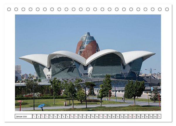 Produktbild: Baku - Erd&ouml;l, Sozialismus und Welterbe (Tischkalender 2026 DIN A5 quer), CALVENDO Monatskalender