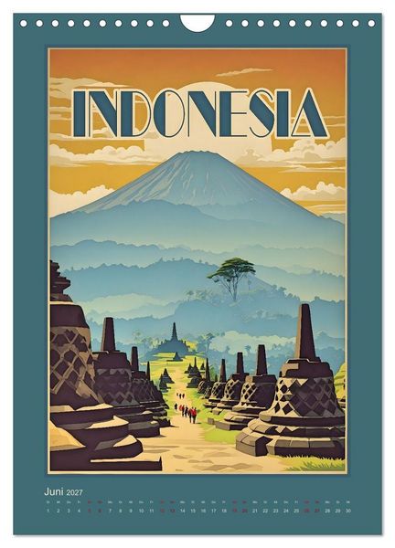 Produktbild: Exotic Travel Poster - nostalgische Abenteuerreisen um die Welt (Wandkalender 2027 DIN A4 hoch), CALVENDO Monatskalender