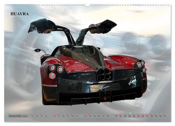 Produktbild: Pagani italienische Automobilkunst (hochwertiger Premium Wandkalender 2026 DIN A2 quer), Kunstdruck in Hochglanz