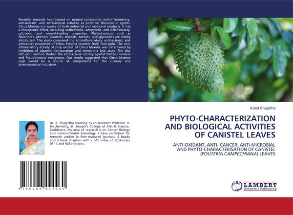 Produktbild: Phyto-Characterization and Biological Activities Of Canistel Leaves