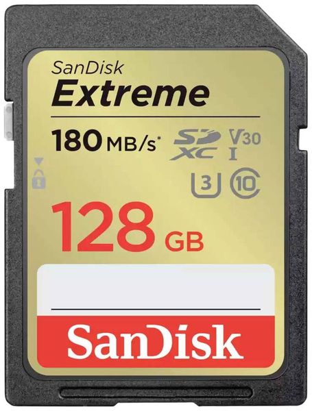 SanDisk Extreme SDXC-Karte 128GB Class 10 UHS-I stoßsicher, Wasserdicht