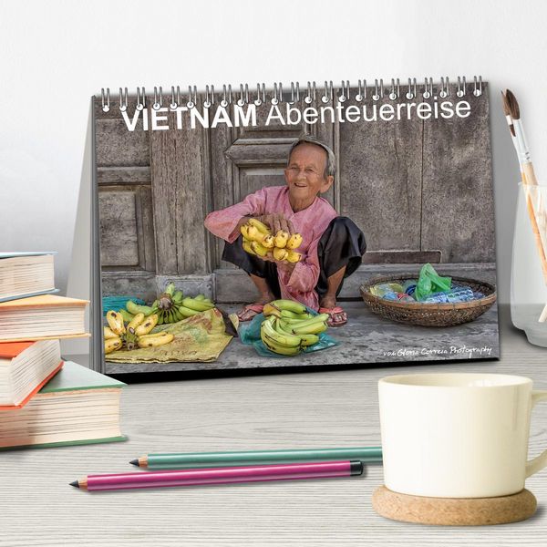 Produktbild: Vietnam Abenteuerreise (Tischkalender 2026 DIN A5 quer), CALVENDO Monatskalender
