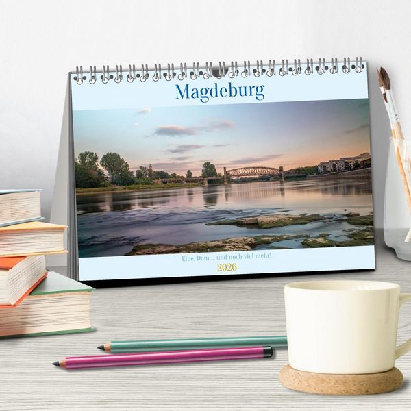 Produktbild: Magdeburg - Elbe, Dom ... und noch viel mehr! (Tischkalender 2026 DIN A5 quer), CALVENDO Monatskalender