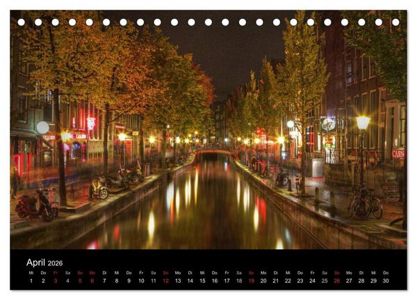 Produktbild: Europ&auml;ische St&auml;dte bei Nacht (Tischkalender 2026 DIN A5 quer), CALVENDO Monatskalender