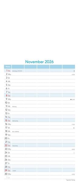 Produktbild: Kreativ-Kalender Familienplaner 2026 - 5 Spalten - 19,5x45 cmFoto, Malen, Basteln - datiert - Kreativkalender - Foto-Kalender - Familienkalender - Wan