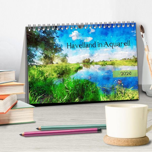 Produktbild: Havelland in Aquarell (Tischkalender 2026 DIN A5 quer), CALVENDO Monatskalender