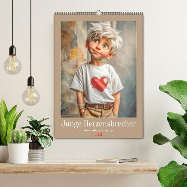 Produktbild: Junge Herzensbrecher - Voller Witz und Charme (Wandkalender 2027 DIN A2 hoch), CALVENDO Monatskalender