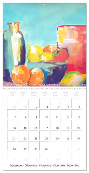 Produktbild: Calm moments in painted still lifes (Wall Calendar 2026 12 &times; 12 Inch) CALVENDO 12 Month Wall Calendar