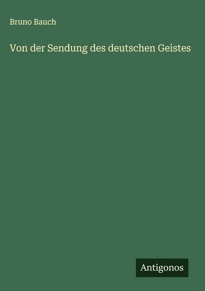 Produktbild: Von der Sendung des deutschen Geistes