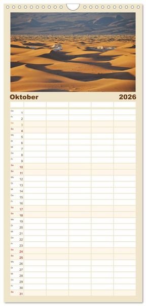 Produktbild: Familienplaner 2026 - Erlebe mit mir das traumhafte Marokko mit 5 Spalten (Wandkalender, 21 x 45 cm) CALVENDO