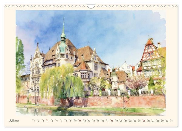 Produktbild: Charmantes Saarland (Wandkalender 2027 DIN A3 quer), CALVENDO Monatskalender
