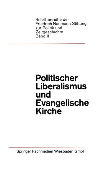 Produktbild: Politischer Liberalismus und Evangelische Kirche