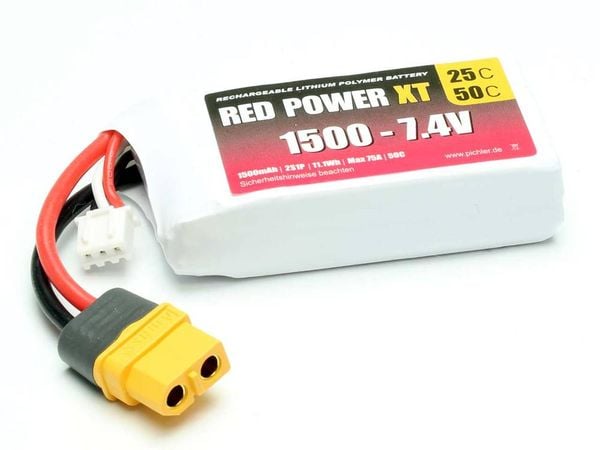 Red Power Modellbau-Akkupack (LiPo) 7.4V 1500 mAh Softcase XT60