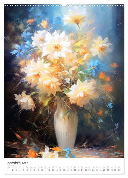Produktbild: Vases en fleur (Calendrier mural 2026 DIN A2 horizontal), CALVENDO calendrier mensuel