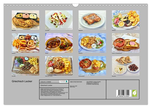 Produktbild: Griechisch Lecker (Wandkalender 2026 DIN A3 quer), CALVENDO Monatskalender